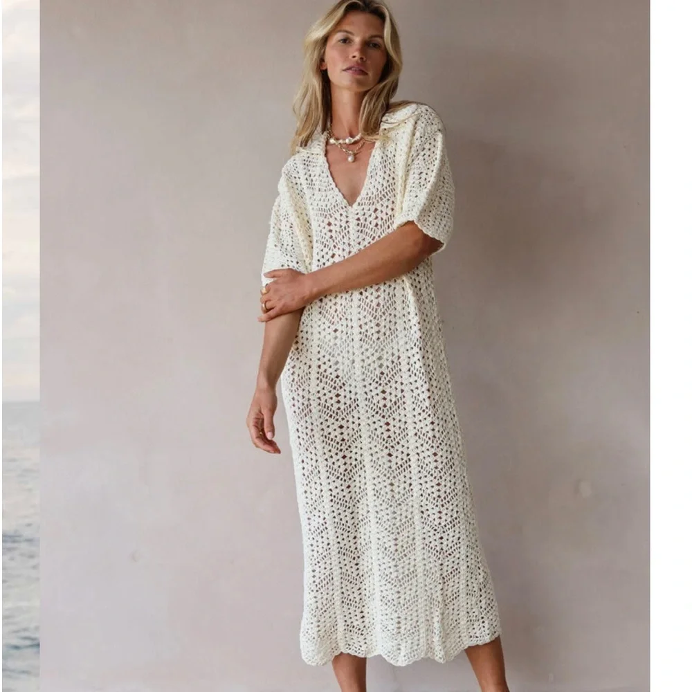 Maurie + Eve LOVE AND STARS DRESS - CREAM, M+E 10 / USA M/ , color natural - Picture 3 of 12